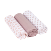Swaddle blanket 85x85 Little Chums Star light pink