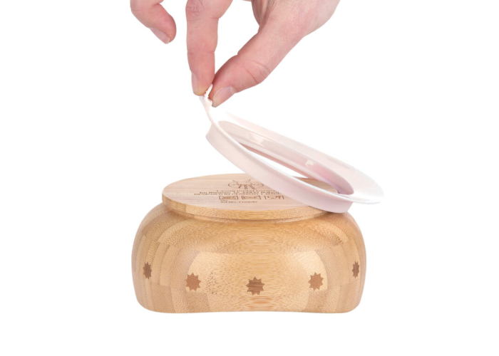 Bowl Bamboo Wood Little Chums lze oddělit silikon od mističky