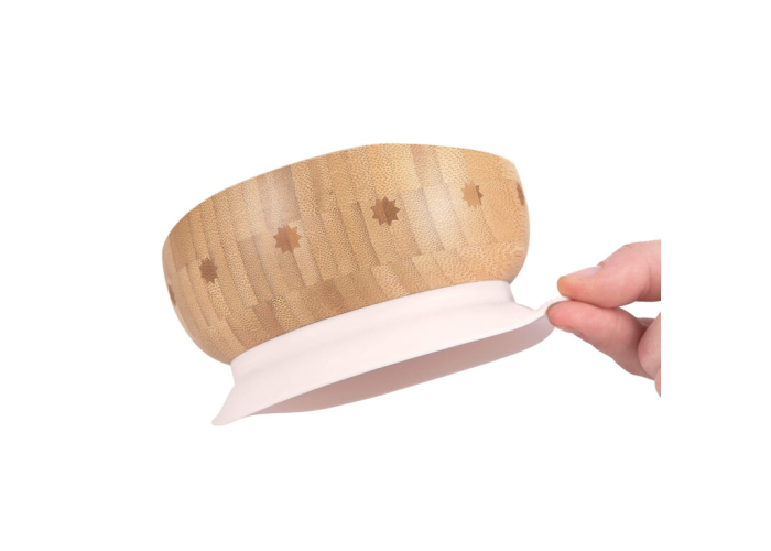 Bowl Bamboo Wood Little Chums  Silikonový protiskluzoví kroužek
