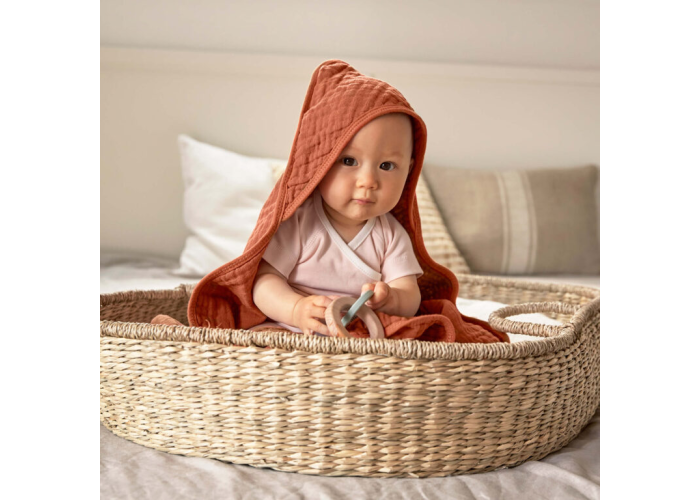 Muslin Hooded Towel neutrální barvy