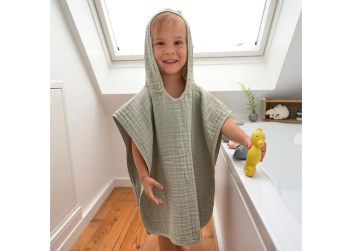 Muslin Poncho Neutrální barvy