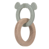 Teether Ring 2in1 Wood/Silikone Little Chums cat