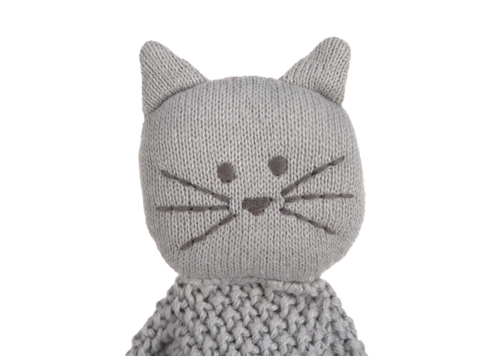 Knitted Baby Comforter Little Chums kočička