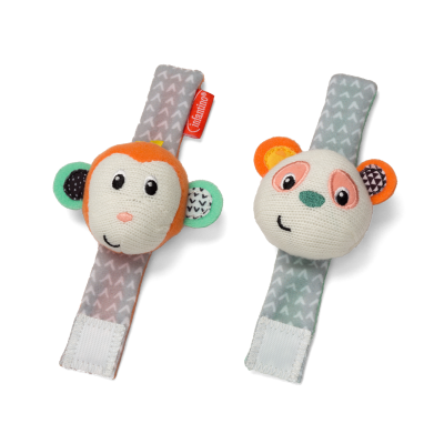 INFANTINO CHRASTÍTKA NA RUKU OPIČKA & PANDA